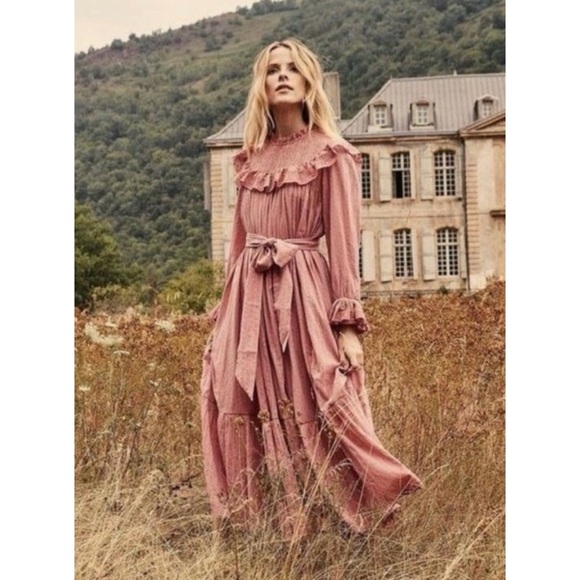 Doen Dresses & Skirts - DOEN Bon Bon Pink Hillside Maxi Dress